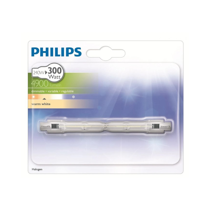 Ampoule halogène PHILIPS R7s/240W/230V 2900K - ECO HALO 118 mm