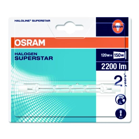 Ampoule halogène SUPERSTAR R7s/120W/230V 2900K - Osram 118 mm