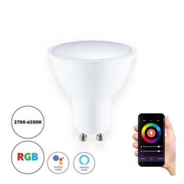 Ampoule intelligente à intensité variable LED RGB  GU10/5W/230V 2700-6500K WiFi Tuya