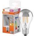 Ampoule LED à dôme miroir FILAMENT E27/6,5W/230V 2700K argentée- Osram