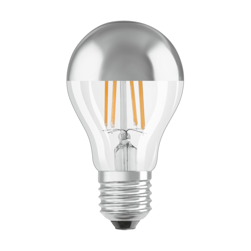 Ampoule LED à dôme miroir FILAMENT E27/6,5W/230V 2700K argentée- Osram