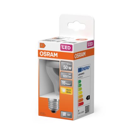 Ampoule LED à dôme miroir FILAMENT E27/6,5W/230V 2700K argentée- Osram