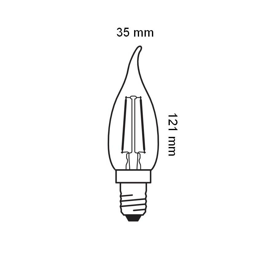 Ampoule LED à filament vintage E14/1,5W/230V 2400K - Osram