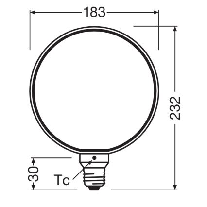 Ampoule LED dimmable VINTAGE FILAMENT E27/4W/230V 1800K - Osram