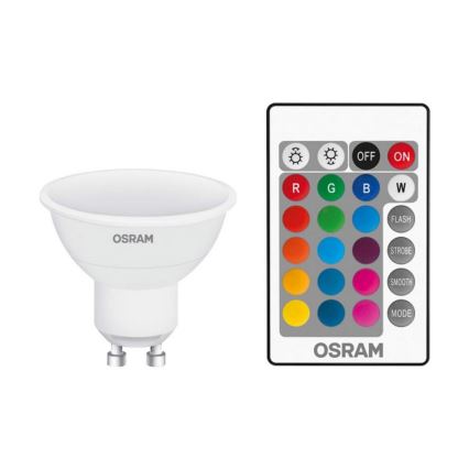 Ampoule LED à intensité modulable RGB GU10/4,5W/230V - Osram