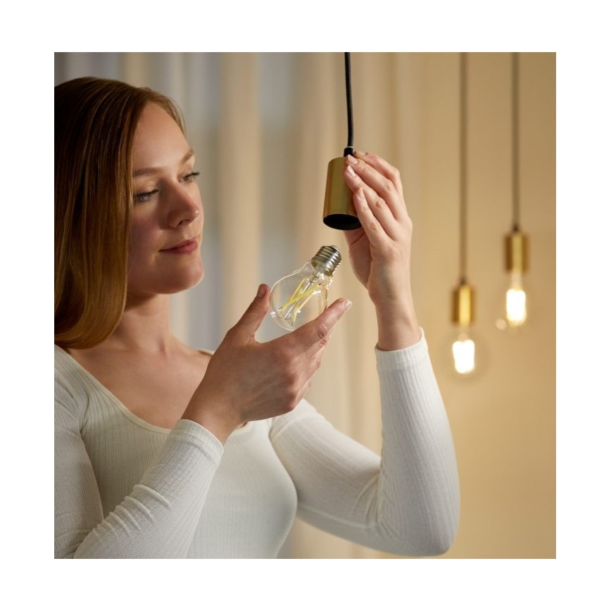 Ampoule LED à intensité variable FILAMENT A60 E27/6,7W/230V 2700-6500K CRI 90 Wi-Fi - WiZ