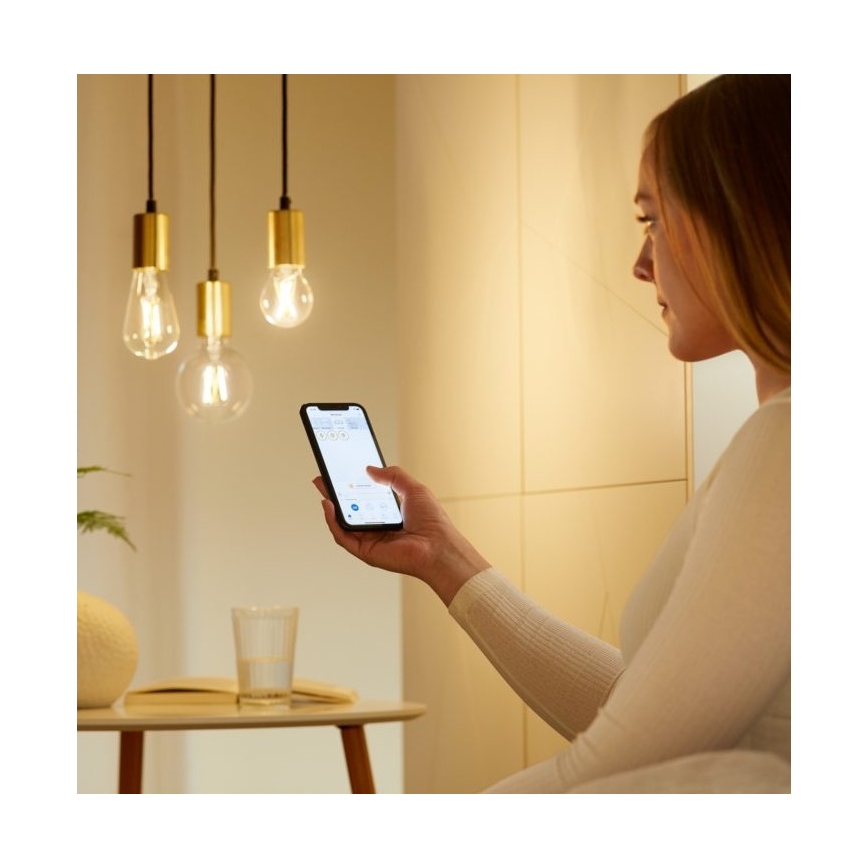 Ampoule LED à intensité variable FILAMENT A60 E27/6,7W/230V 2700-6500K CRI 90 Wi-Fi - WiZ