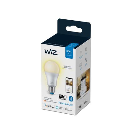 Ampoule LED à intensité variable A60 E27/8W/230V 2700K CRI 90 Wi-Fi - WiZ