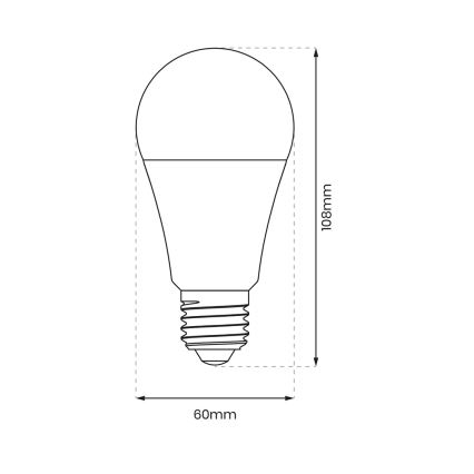 Ampoule LED à intensité variable A60 E27/9W/230V 4000K