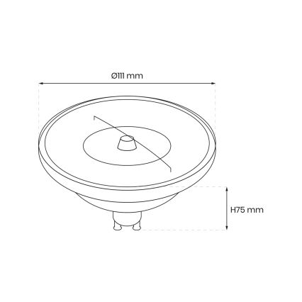 Ampoule LED à intensité variable AR111 GU10/10,5W/230V 3000K