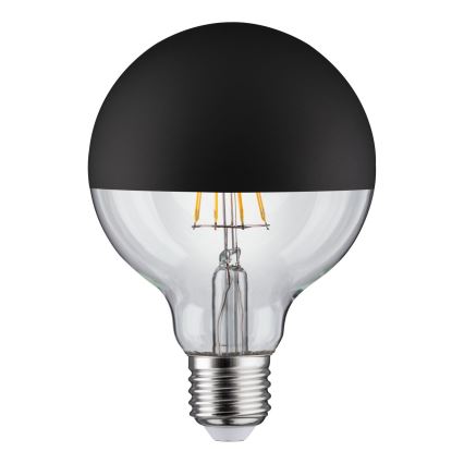 Ampoule LED à intensité variable avec tête miroir sphérique GLOBE E27/6,5W/230V 2700 K noir - Paulmann 28676