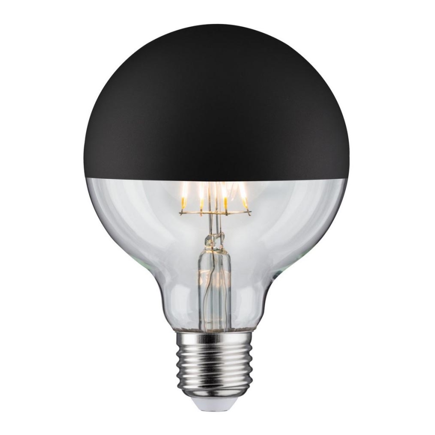 Ampoule LED à intensité variable avec tête miroir sphérique GLOBE E27/6,5W/230V 2700 K noir - Paulmann 28676