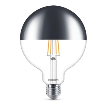 Ampoule LED à intensité variable avec une tête miroir sphérique MODERN Philips E27/8W/230V 2700K