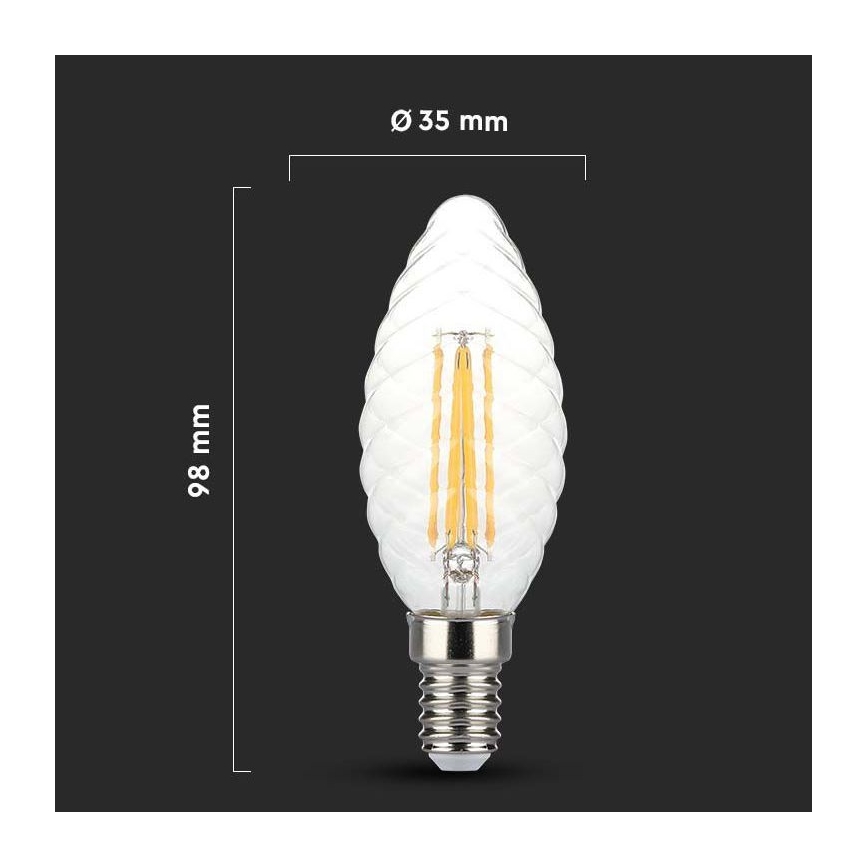 Ampoule LED à intensité variable FILAMENT E14/4W/230V 3000K