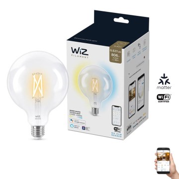 Ampoule LED à intensité variable FILAMENT G125 E27/7W/230V 2700-6500K CRI 90 Wi-Fi - WiZ
