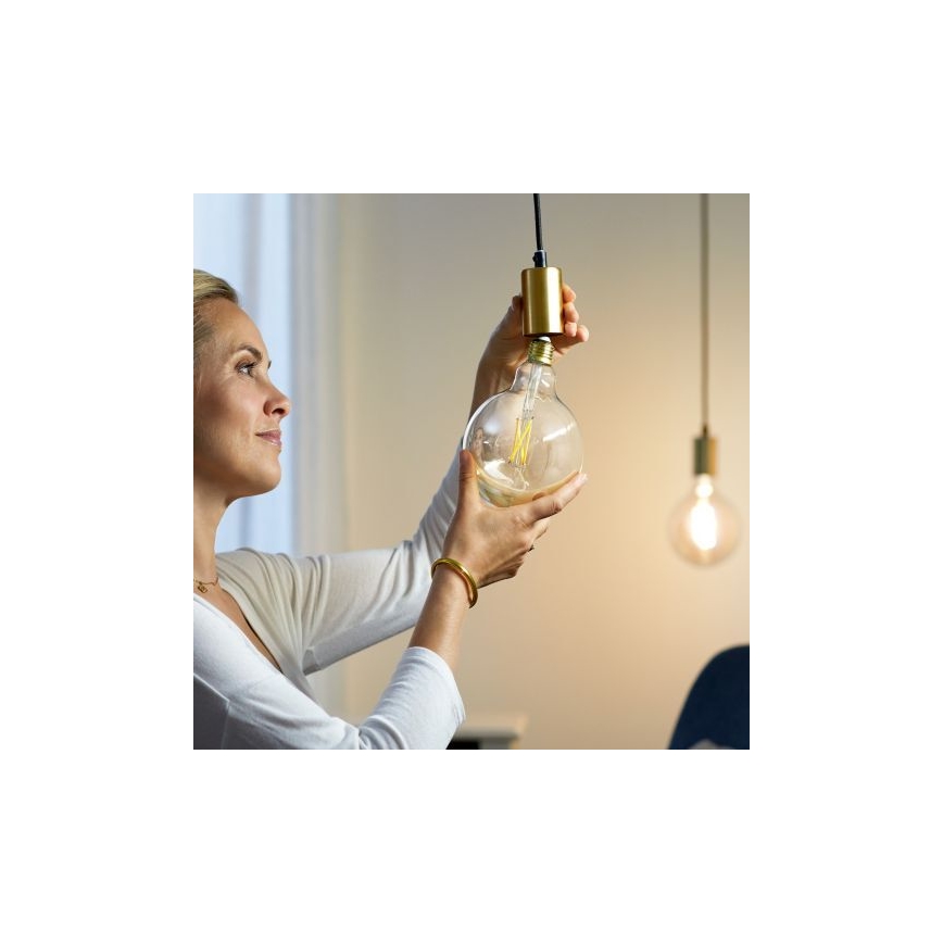 Ampoule LED à intensité variable FILAMENT G125 E27/7W/230V 2700-6500K CRI 90 Wi-Fi - WiZ