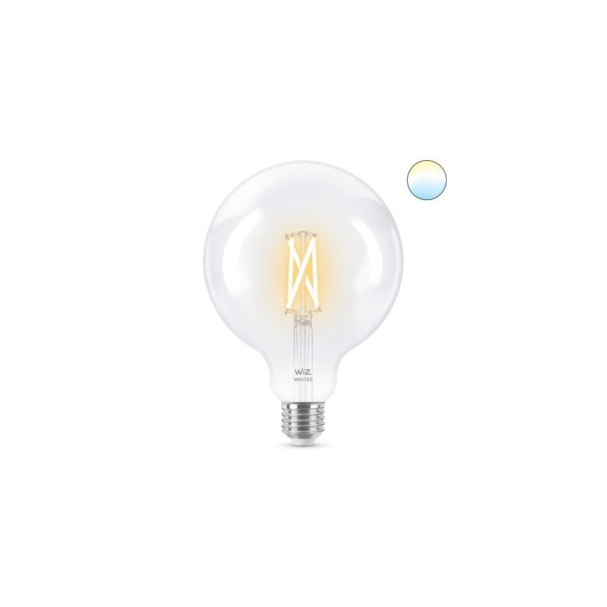 Ampoule LED à intensité variable FILAMENT G125 E27/7W/230V 2700-6500K CRI 90 Wi-Fi - WiZ