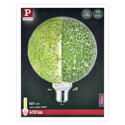 Ampoule LED à intensité variable MOSAIC G125 E27 / 5W / 230V 2700K - Paulmann 28747