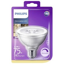Ampoule LED à intensité variable Philips E27/9,5W/230V 2700K
