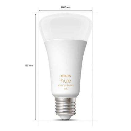 Ampoule LED à intensité variable Philips Hue WHITE AMBIANCE E27/13W/230V 2200-6500K