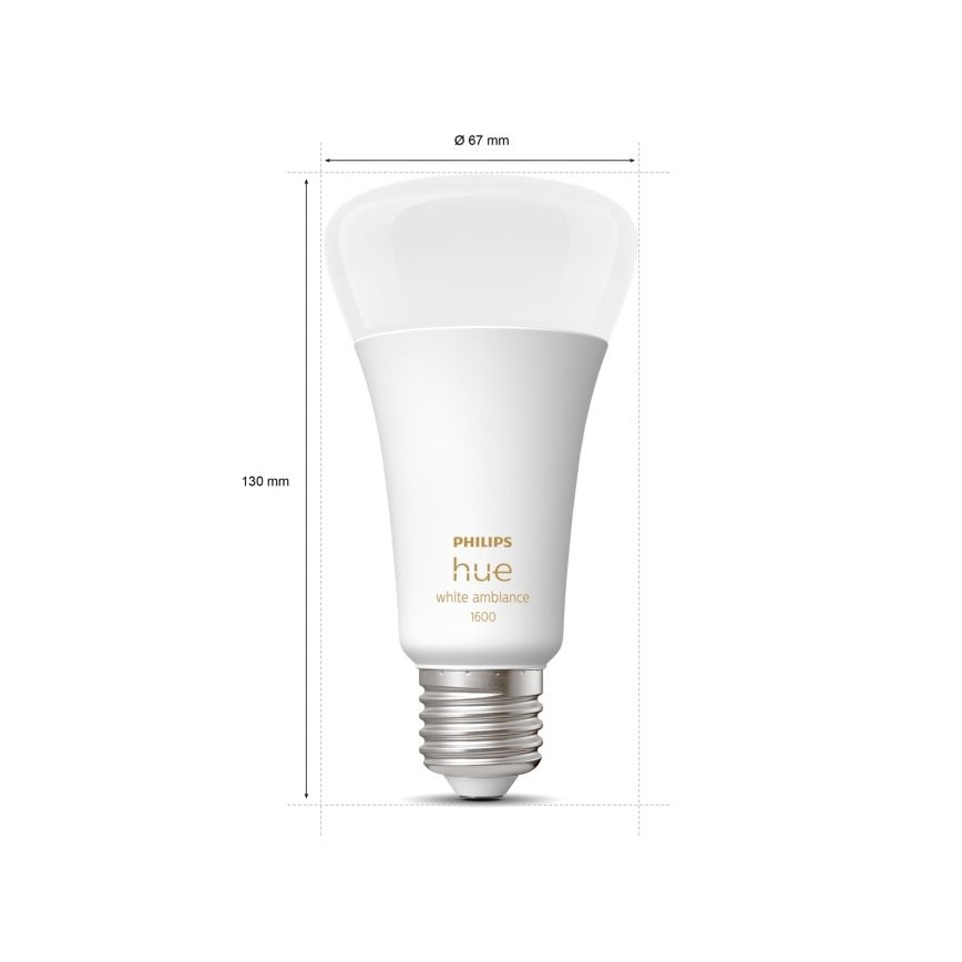 Ampoule LED à intensité variable Philips Hue WHITE AMBIANCE E27/13W/230V 2200-6500K