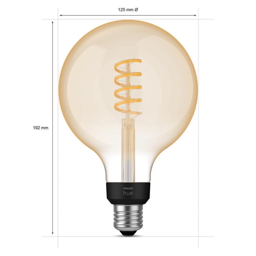 Ampoule LED à intensité variable Philips Hue WHITE AMBIANCE G125 E27/7W/230V 2200-4500K