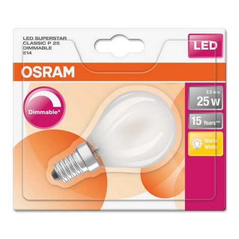 Ampoule LED à intensité variable SUPERSTAR E14/2,5W/230V 2700K - Osram