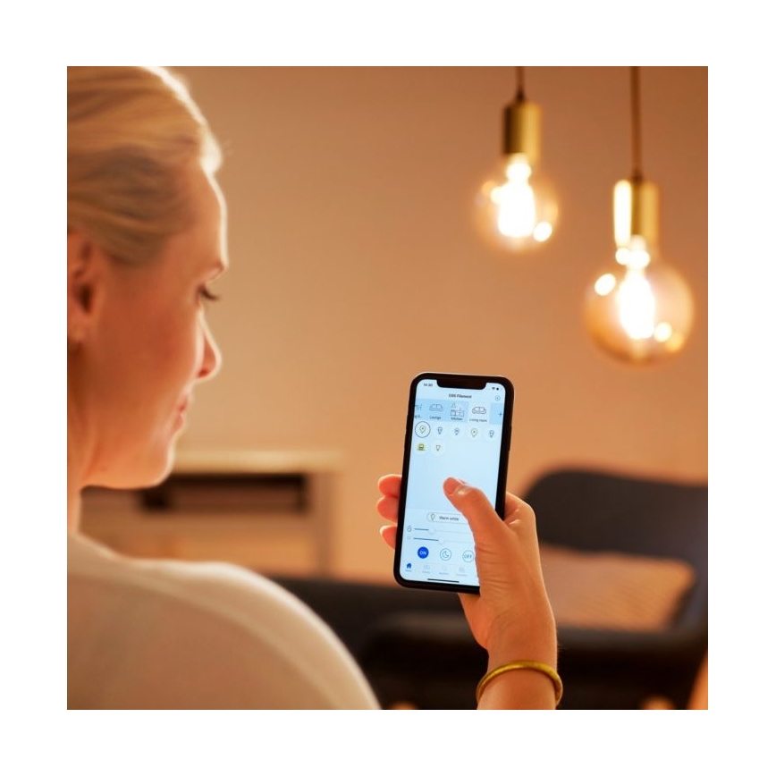 Ampoule LED à intensité variable VINTAGE FILAMENT C35 E14/4,9W/230V 2000-5000K CRI 90 Wi-Fi - WiZ