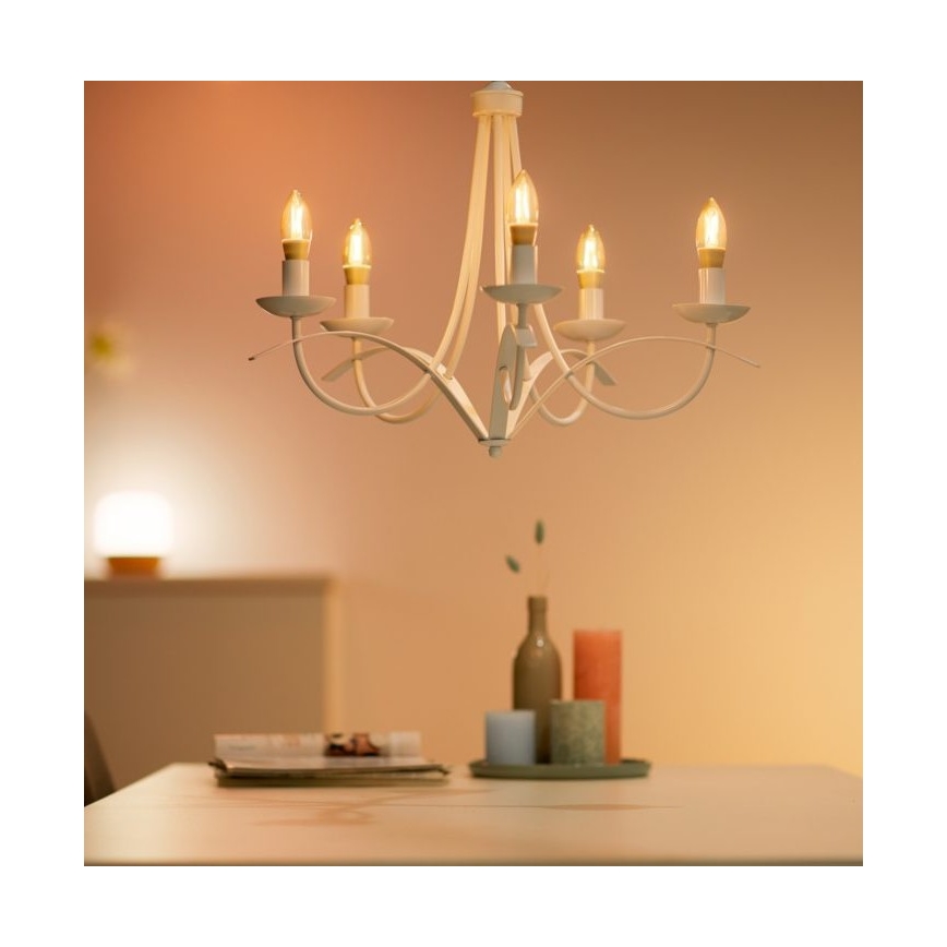 Ampoule LED à intensité variable VINTAGE FILAMENT C35 E14/4,9W/230V 2000-5000K CRI 90 Wi-Fi - WiZ