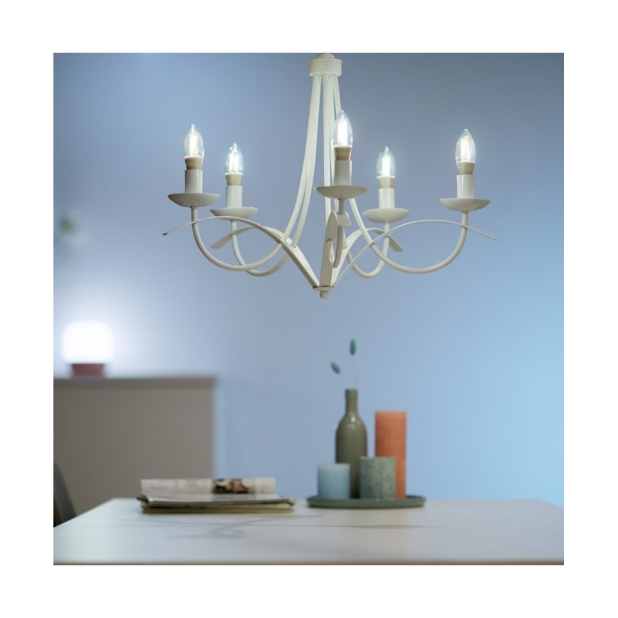 Ampoule LED à intensité variable VINTAGE FILAMENT C35 E14/4,9W/230V 2000-5000K CRI 90 Wi-Fi - WiZ