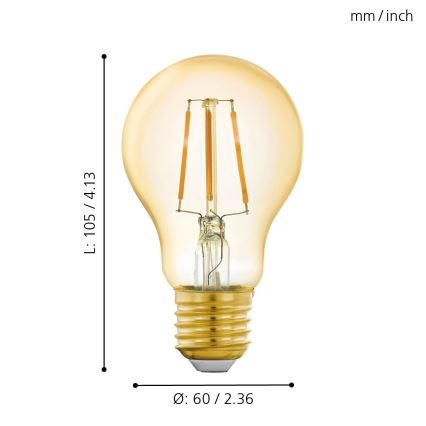 Ampoule LED à intensité variable E27/5,5W/230V 2200K - Eglo