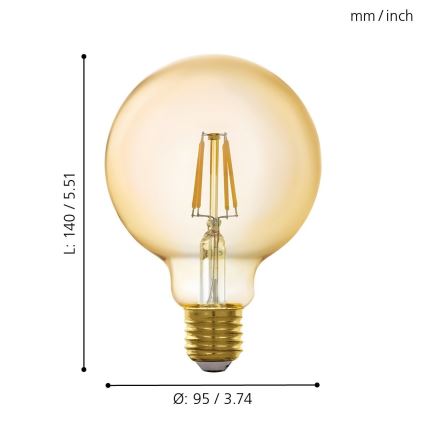 Ampoule LED à intensité variable E27/5,5W/230V 2200K - Eglo