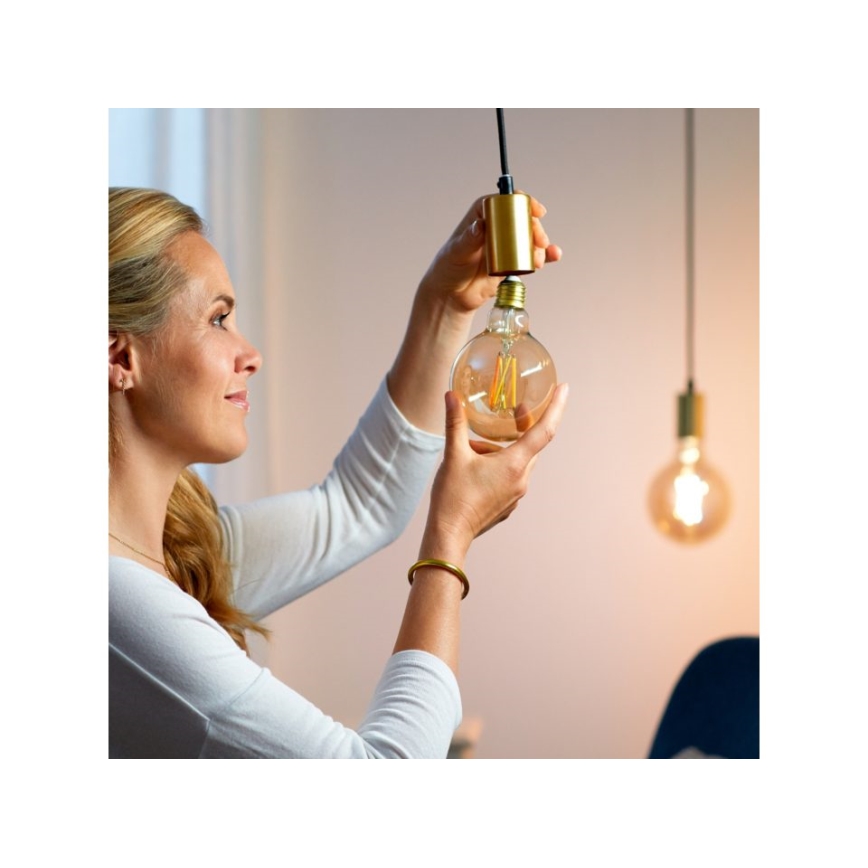 Ampoule LED à intensité variable VINTAGE FILAMENT G95 E27/6,7W/230V 2000-5000K CRI 90 Wi-Fi - WiZ