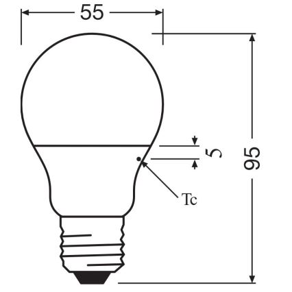 Ampoule LED A40 E27/4,9W/230V 2700K - Osram