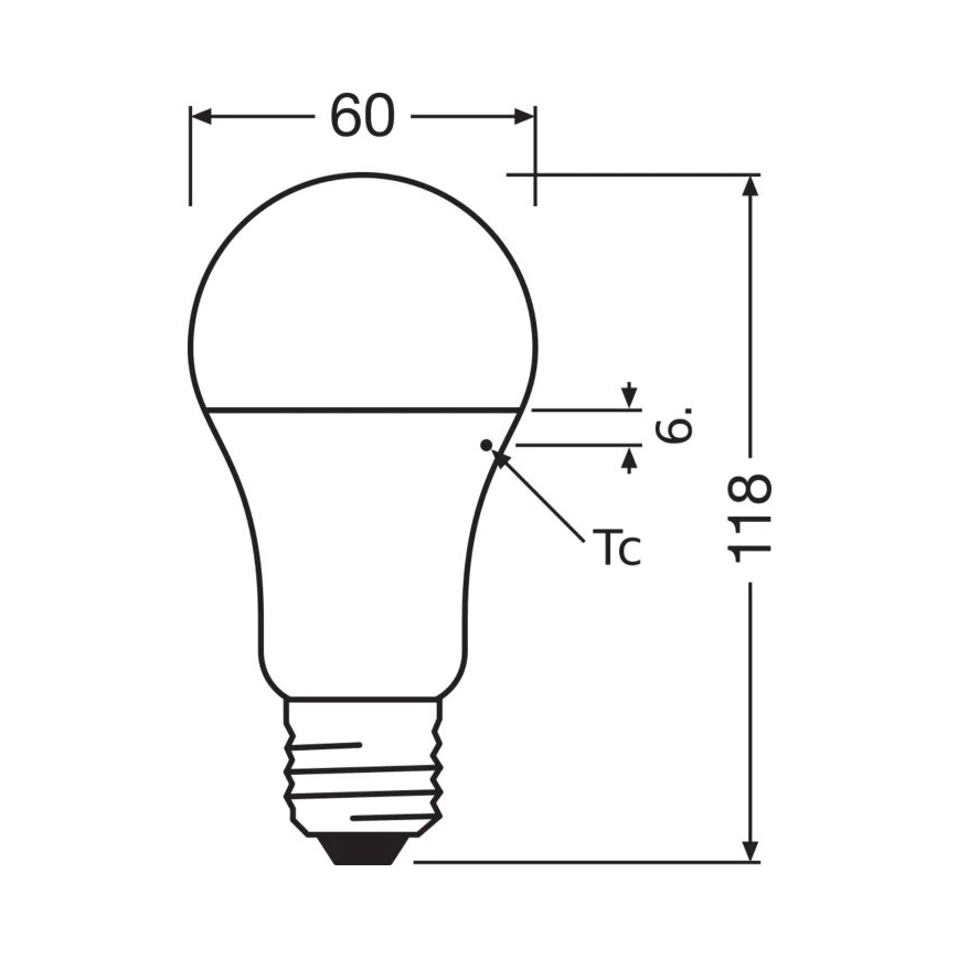 Ampoule LED A60 E27/13W/230V 3000K - Osram