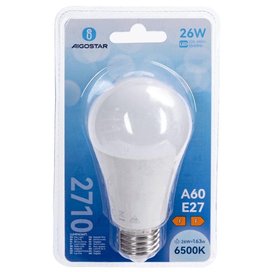Ampoule LED A60 E27/26W/230V 6500K - Aigostar