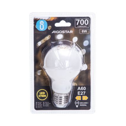 Ampoule LED A60 E27/6W/230V 330° 2700K - Aigostar