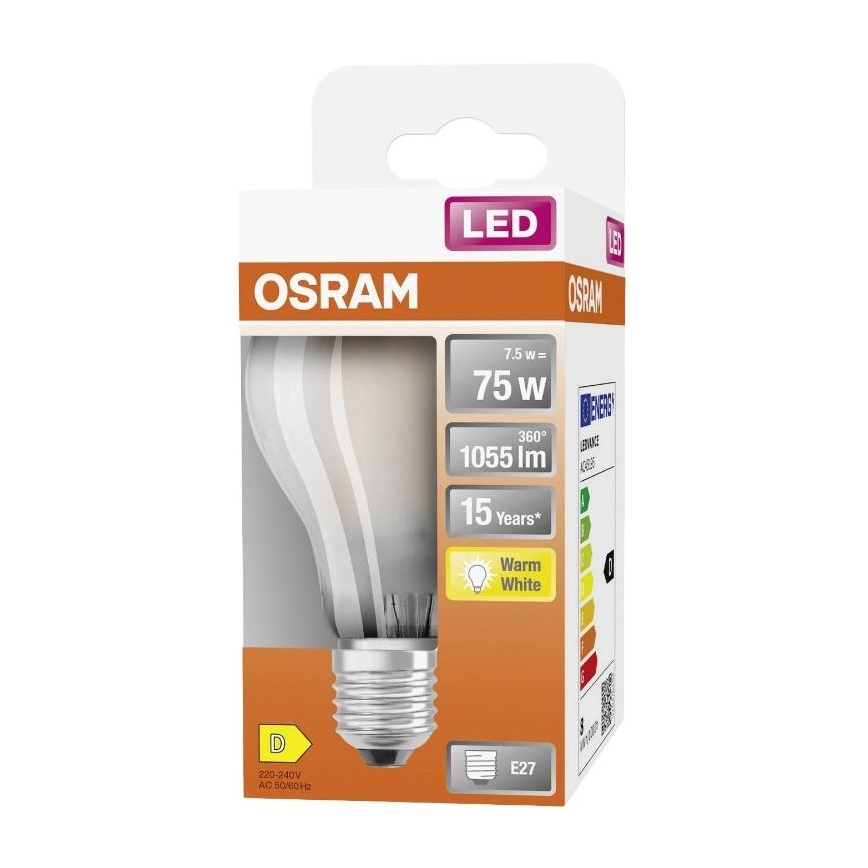 Ampoule LED A60 E27/7,5W/230V 2700K - Osram