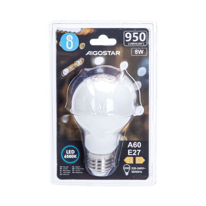 Ampoule LED A60 E27/8W/230V 330° 6500K - Aigostar