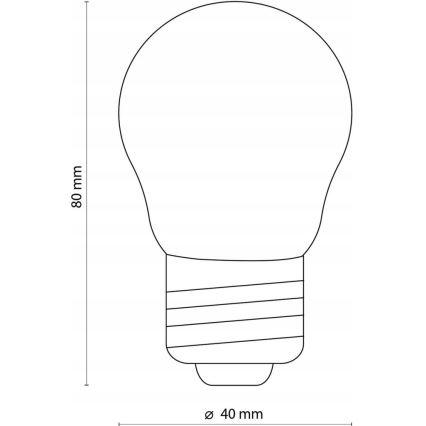 Ampoule LED AMBER G45 E27, 4,5 W, 230 V, 2200 K