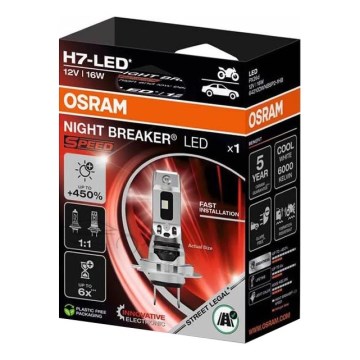 Ampoule LED auto NIGHT BREAKER SPEED H7 PX26d/16W/12V 6000K - Osram
