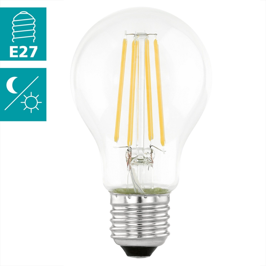 Ampoule LED avec capteur crépusculaire VINTAGE A60 E27/6W/230V 3000K - Eglo 11886