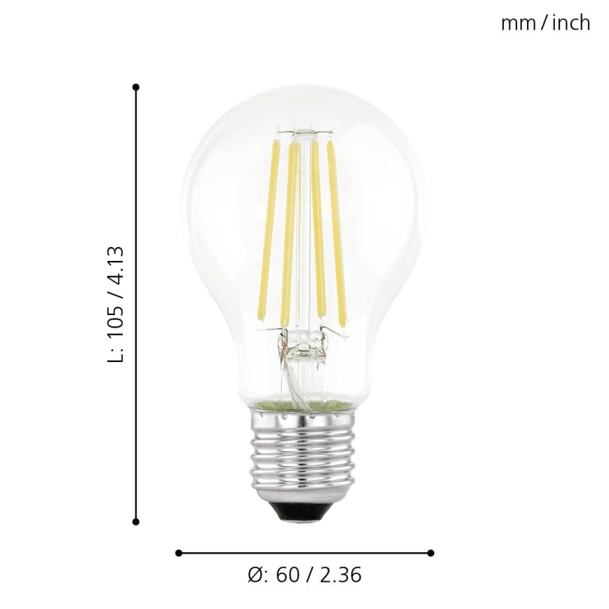 Ampoule LED avec capteur crépusculaire VINTAGE A60 E27/6W/230V 3000K - Eglo 11886