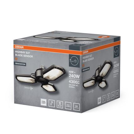Ampoule LED avec capteur HIGHBAY E27/40W/230V 4000K - Osram