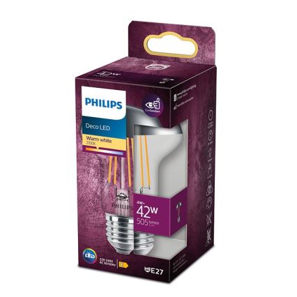 Ampoule LED avec miroir sphérique Philips DECO E27/4W/230V 2700K