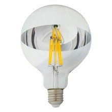 Ampoule LED avec surface miroir sphérique DECOR MIRROR G125 E27/12W/230 4200K argenté
