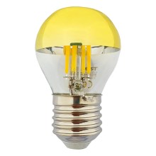 Ampoule LED avec surface miroir sphérique DECOR MIRROR P45 E27/5W/230V 4200K doré