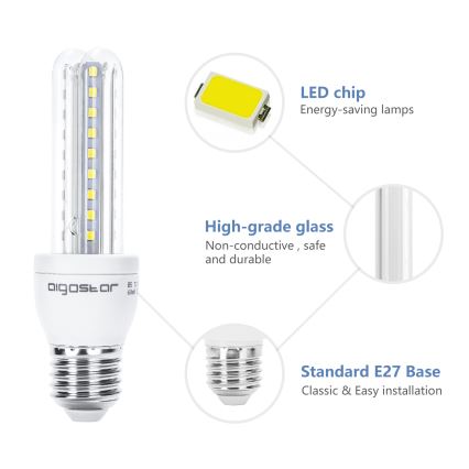 Ampoule LED B5 E27/8W/230V 6500K - Aigostar