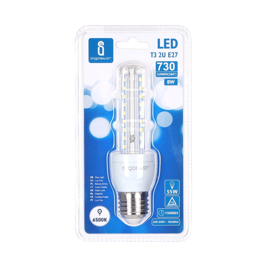 Ampoule LED B5 E27/8W/230V 6500K - Aigostar
