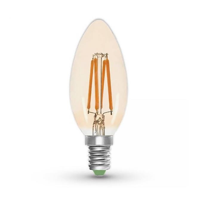 Ampoule LED CLASIC AMBER C35 E14/5W/230V 2200K -  Brilagi